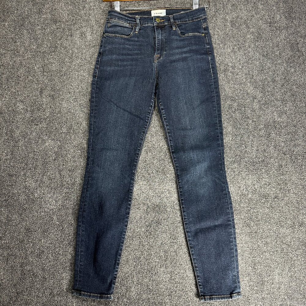 Frame Denim Jeans Womens 27 Le High Skinny Cotton Stretch Medium Wash Pockets